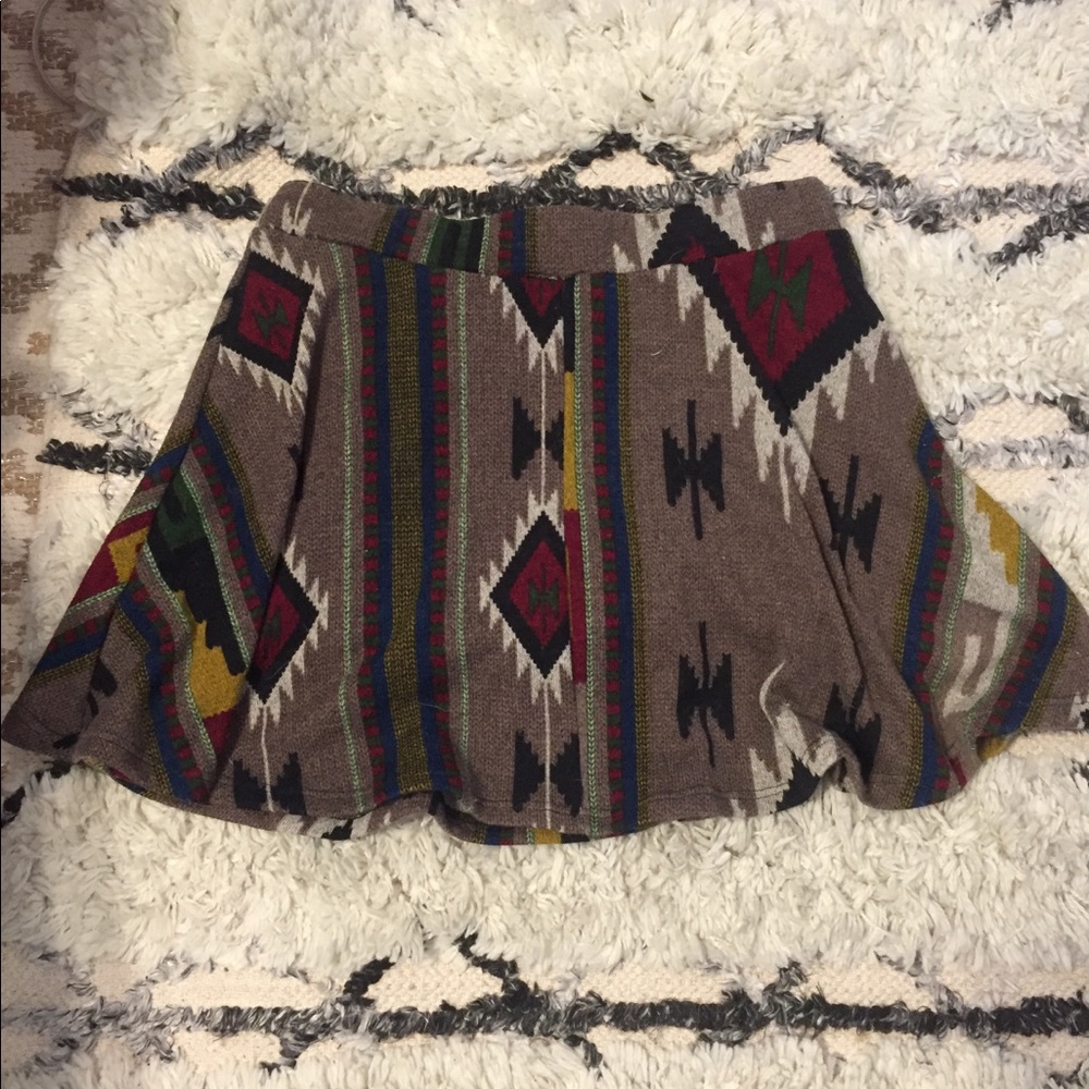 Multi colored a-line skirt
